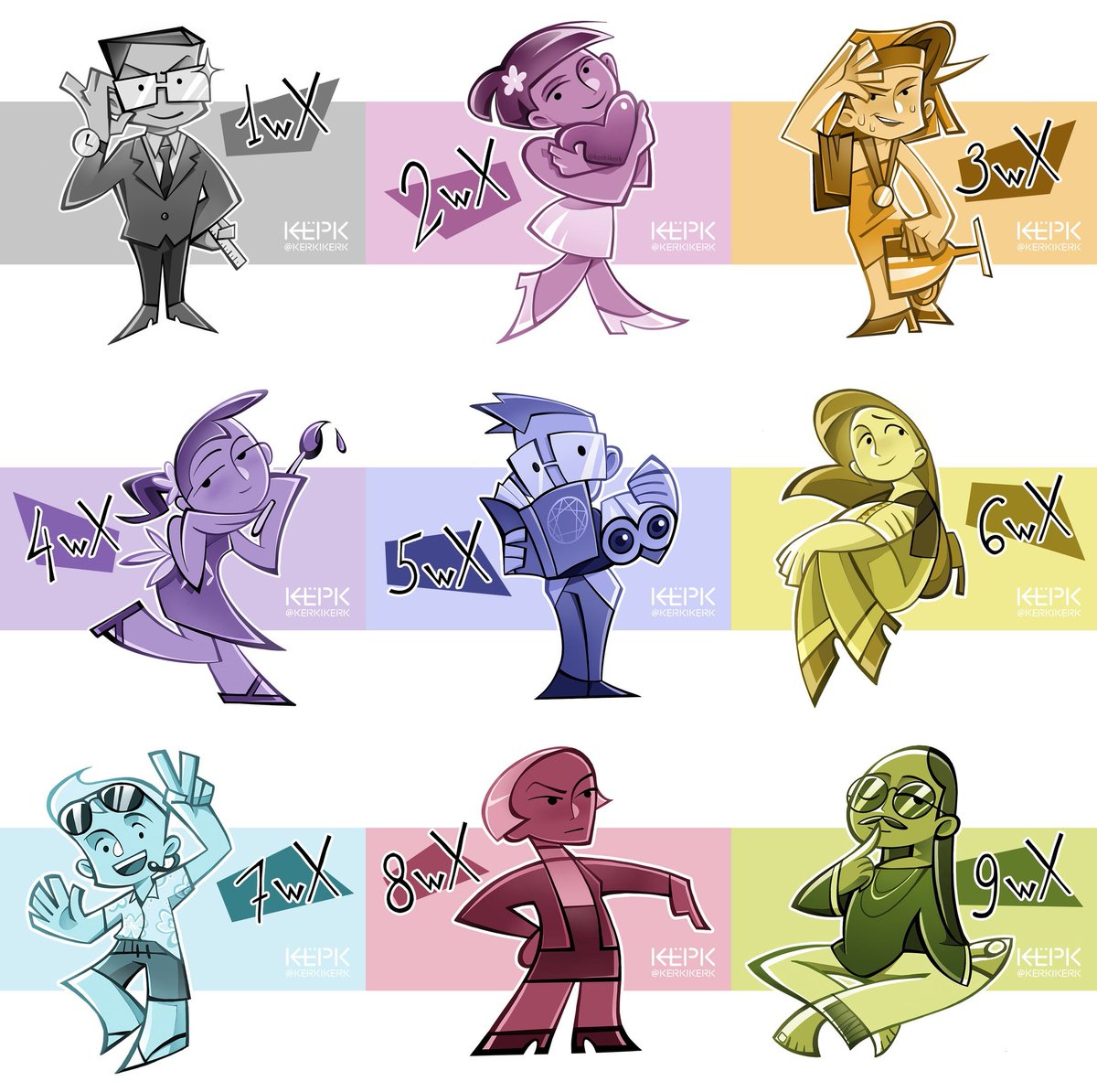 kerkikerk's tweet photo. Need some enneagram art? Here it is! All main 9 types! 18 subtypes next, stay tuned!
//#cubetwt #enneacubes #enneagram #enneagramart https://t.co/W3Jn09yxOW