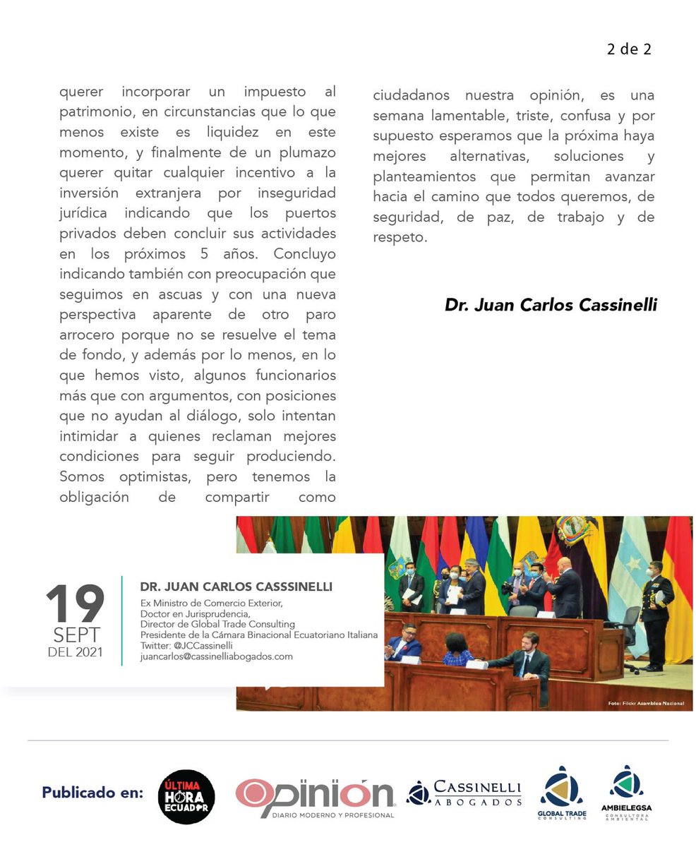 JCCassinelli's tweet photo. Semana lamentable y confusa Comparto mi opinión. @elmercuriomanta @diariopinion #Ecuador @rabascallcarlos @RabascallComuni https://t.co/jHS82Marh8