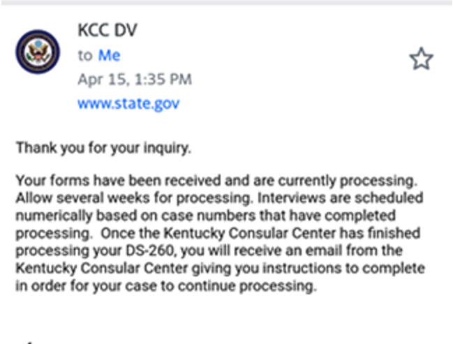 curtismorrison's tweet photo. @SecBlinken This was the experience that most #DV2021 lottery winners had, and at the end, most weren't issued visas. Morgan Miles, the Director of the Kentucky Consular Center, should be terminated. LDRM's contract should also be terminated. https://t.co/MNEkjwtba8