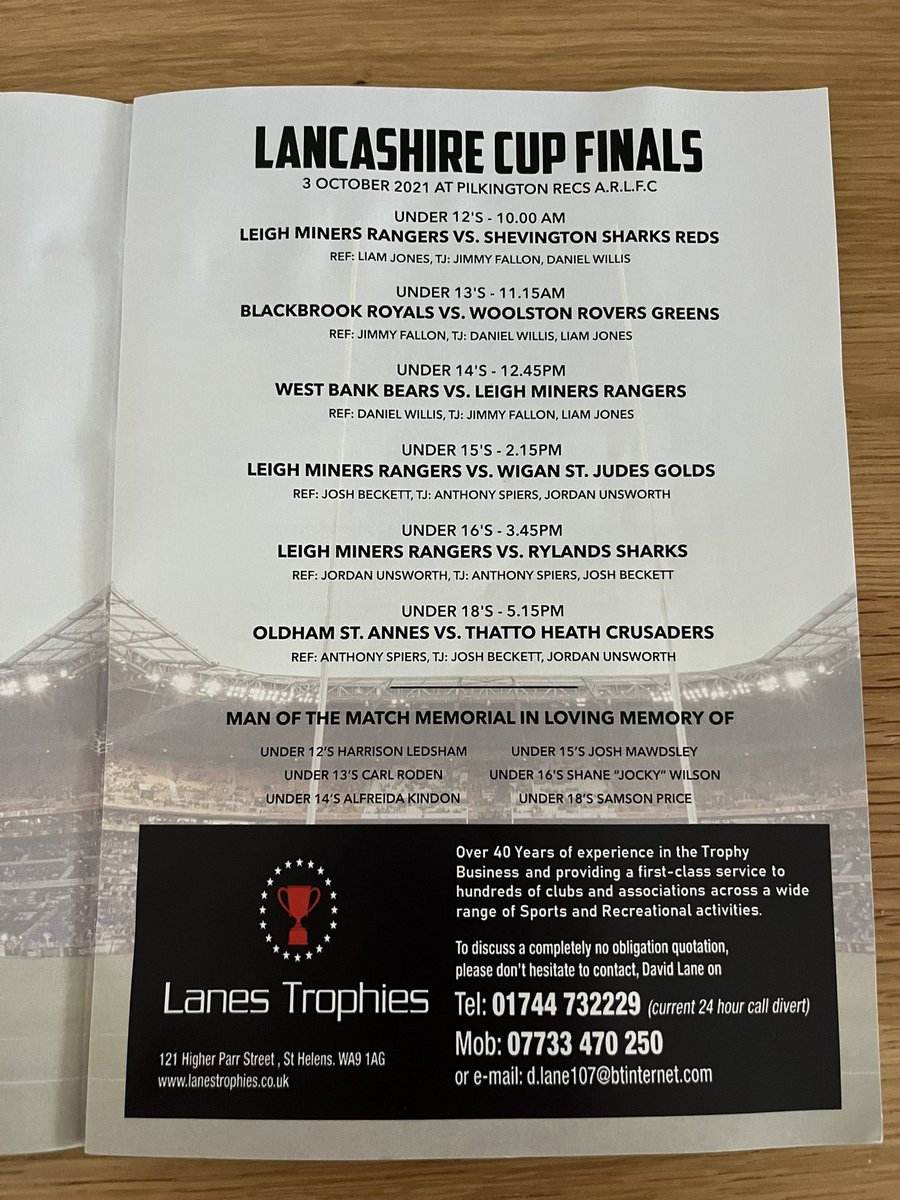 Was an honour &amp; privilege to be asked to present  man of the match trophy for the under 12s match today in Harrison’s memory at the Lancashire cup finals.So lovely to receive this gorgeous bouquet of flowers from the organisers too. There was even a rainbow 🌈