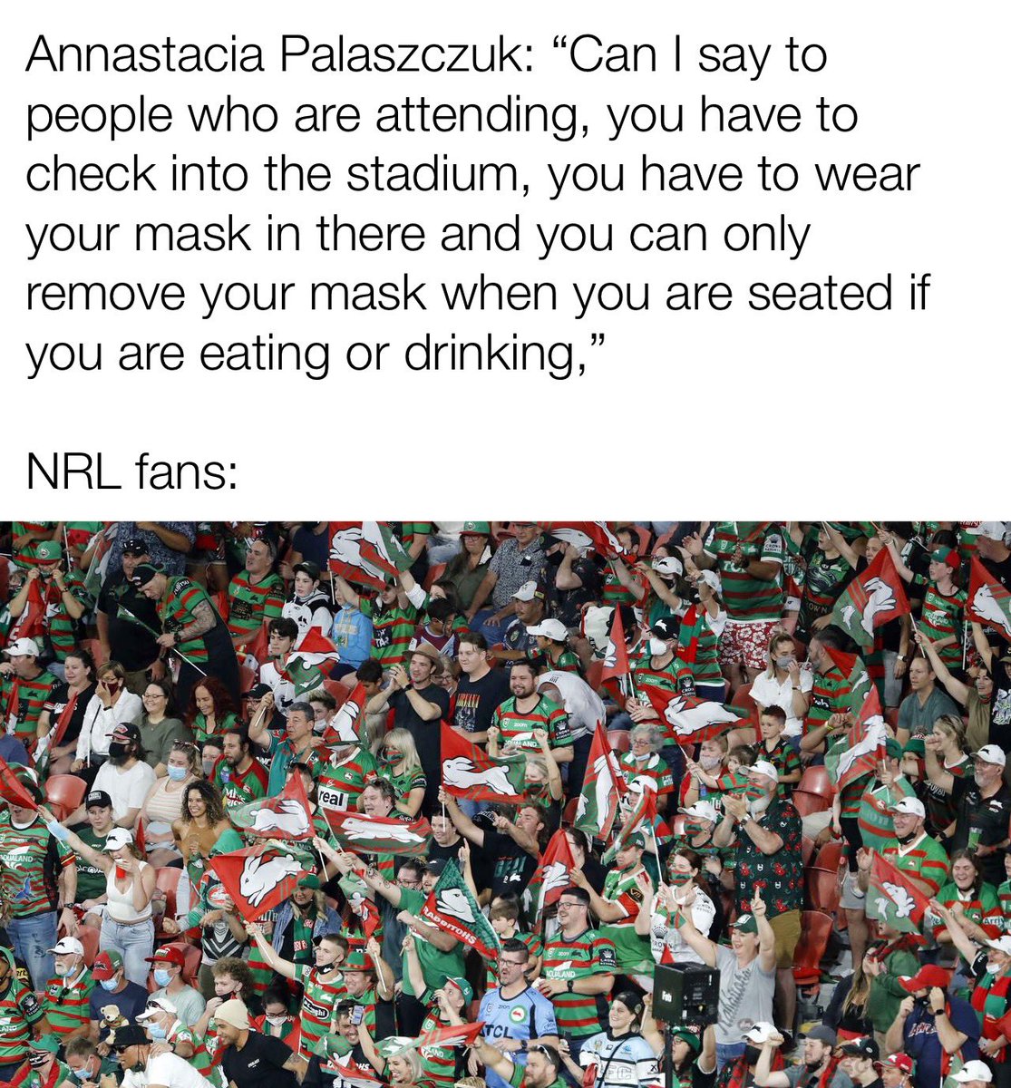 Well that went as well as expected #NRLGF #NRLgrandfinal #Brisbane #Covid_19