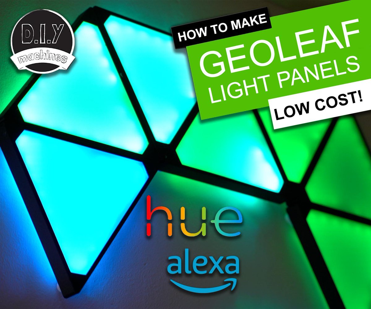 #3Dprint and build your own Geoleaf light panels with plans and files from <a href="/diy_machines/">Lewis</a> 🌈

instructables.com/3D-Print-Your-…