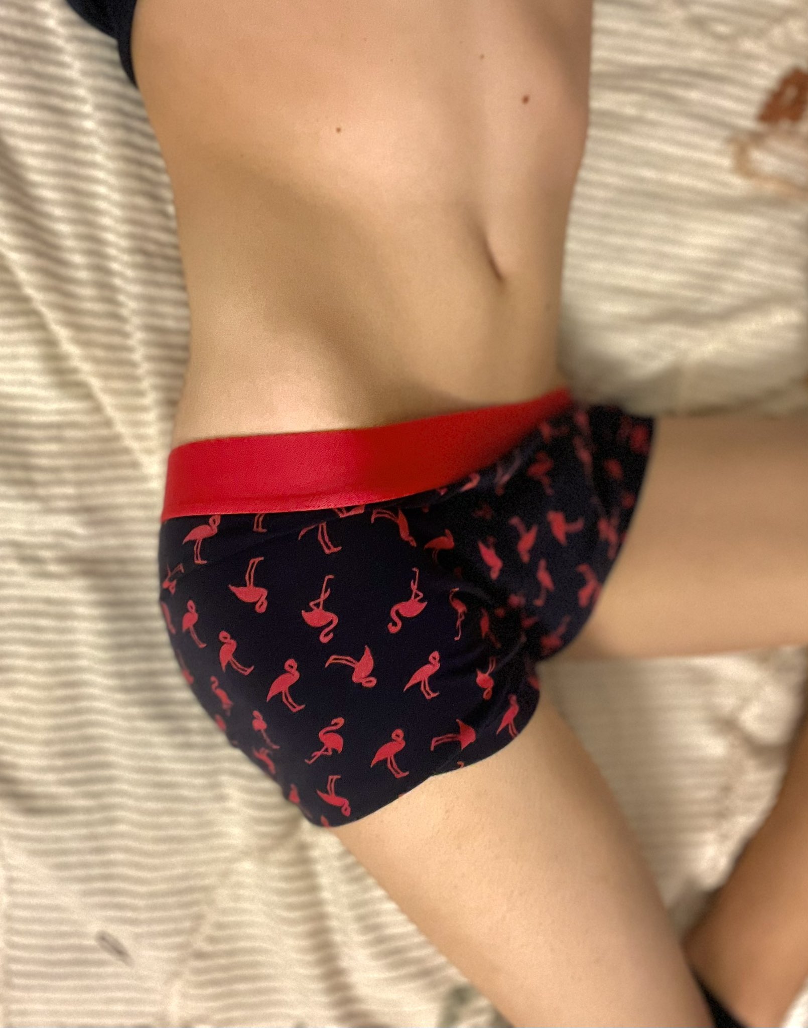 I love these flamingo underwear ? #pornhub #onlyfans #feetoftwitter #twink #nsfw #femboy #gay https://t