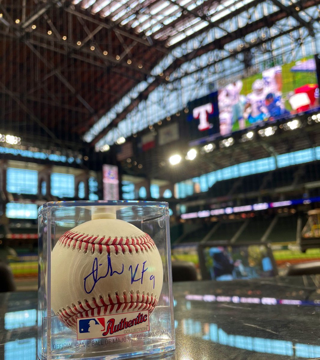 RangersCare's tweet photo. Thank you fans for your love &amp; support this season!

Follow us &amp; RT for your chance to win this @Isiahkf11 signed ball! #StraightUpTX https://t.co/MSN5NcnqIQ