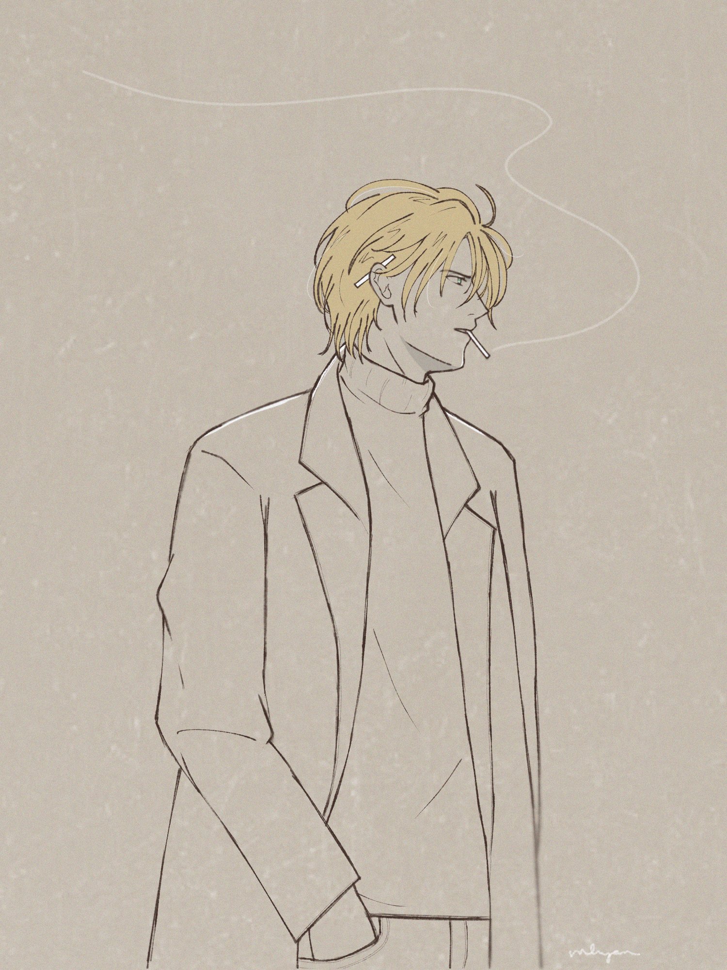 アーニャ Bfishtober21 Bfishtober Day 3 Cigarette Smoke バナナフィッシュ Bananafish アッシュリンクス Ashlynx イラスト T Co Bpc0ylgtnx Twitter