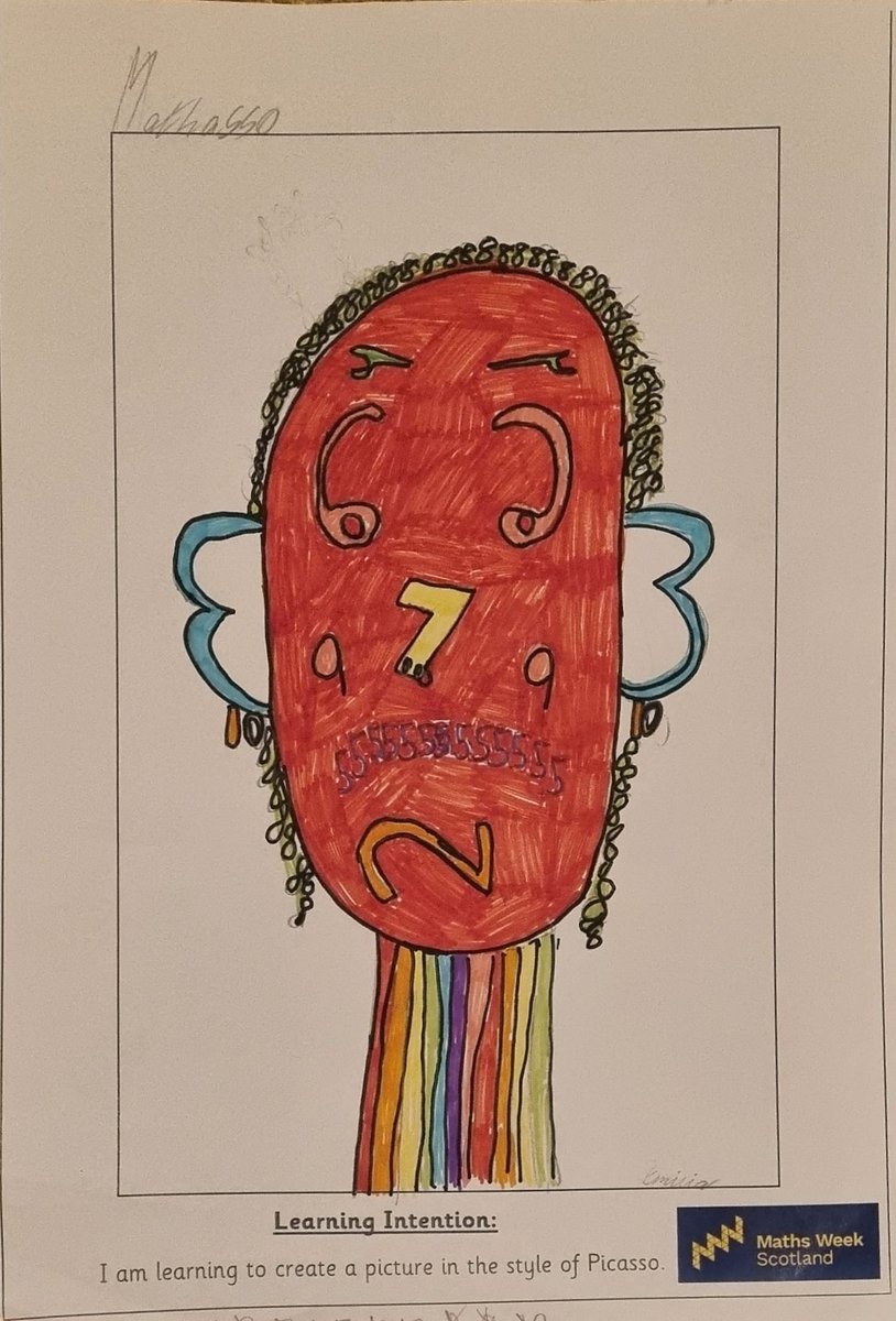 Primary 5 <a href="/KingsfordSch/">Kingsford School</a> were learning about Picasso and the wonderful faces of his art. For @mathsweekscot, they became "Mathasso" and created Picasso style portraits using numbers. #creativity #numeracy #learningisfun #MathsWeekScot <a href="/EduAberdeen/">Education Aberdeen</a> <a href="/EducationScot/">Education Scotland</a> <a href="/Hazlehead_maths/">Hazlehead Academy Maths & Numeracy</a>