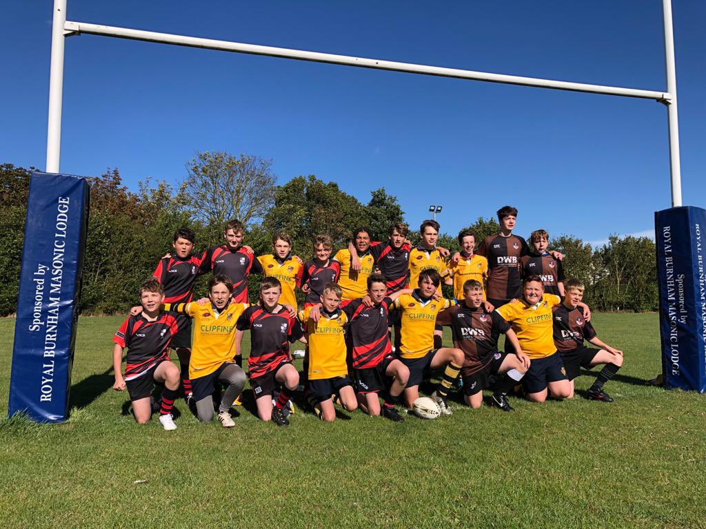 BurnhamRUFC's tweet photo. Thank you @essexrugby for the grant to pay for our new U14 barbarian shirts. @SWF_RFC @withamrugbyclub 3 great teams combined! 🏉🏉🏉 https://t.co/x1G8DeIrLe
