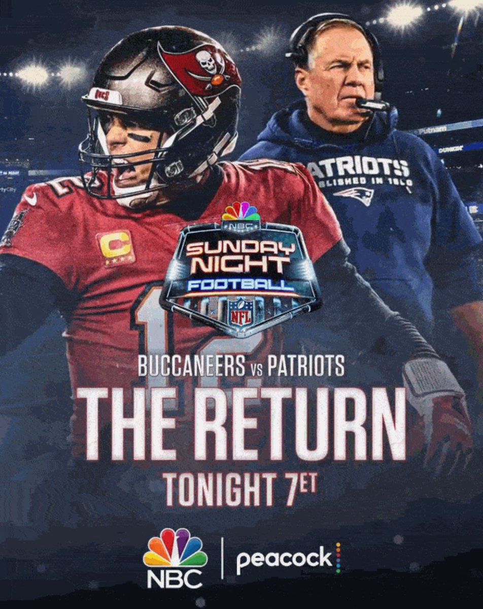 Any NFL fans out there? Tom Brady's return to New England is happening tonight and broadcast live on Peacock Premium (which is $4.99/month or ad-free for $9.99/month)