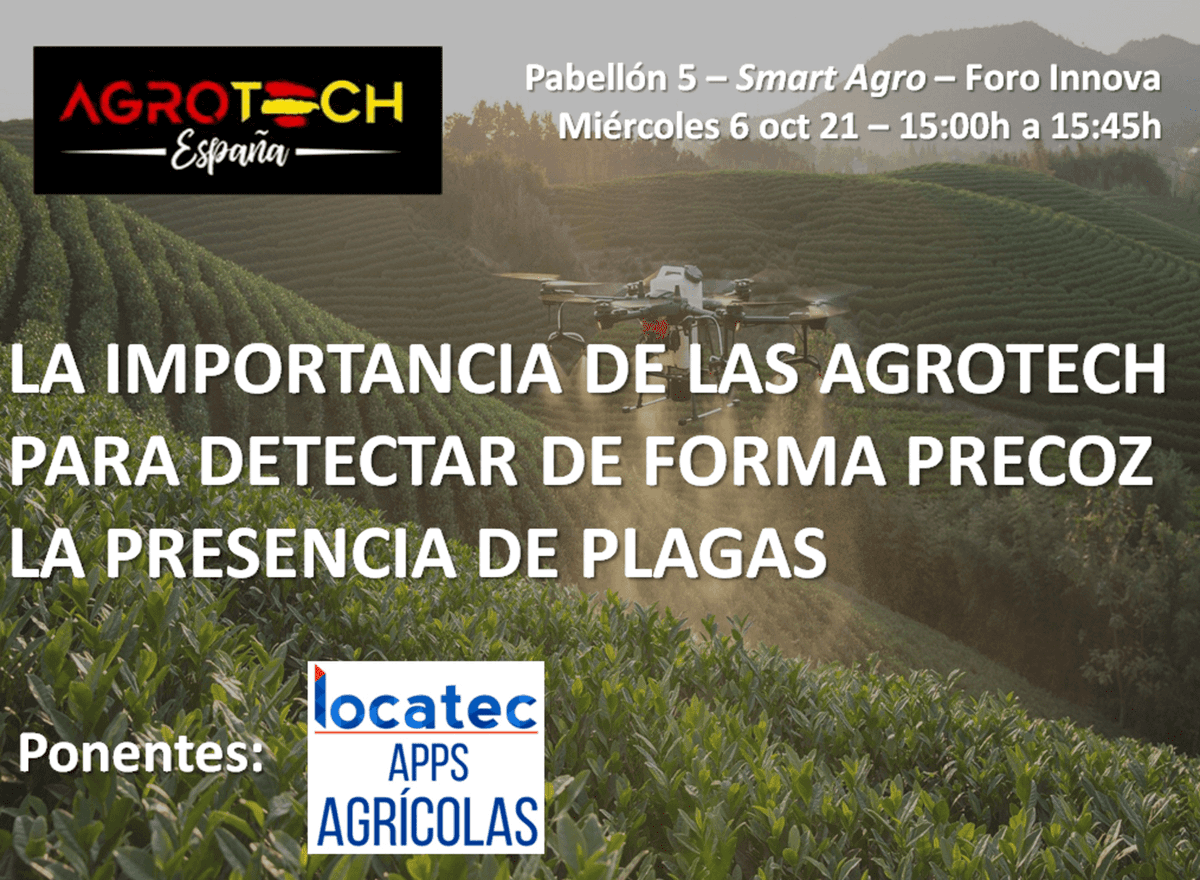 Si quieres saber cómo las #AgroTech pueden hacer frente a las #plagas o #enfermedades, Salva Rodrigo nos comentará sus experiencias al frente de <a href="/LocatecApps/">Locatec Soluciones Informáticas</a> en su ponencia en <a href="/FruitAttraction/">Fruit Attraction</a> 

Registro gratis:
seguro.ifema.es/ControlUsuario…

Código:
FA210001777KM

#AgroTechEVENTOS
