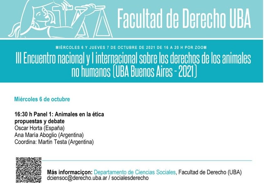 amaboglio's tweet photo. Ana María Aboglio

@amaboglio

·

23s

6 y 7 de octubre. Plazas llenas. Transmite por youtube, mañana la Universidad proveerá el enlace. Les espero el 6! #derechosanimales #abolicionismo #filosofíadelaanimalidad #eticaanimal https://t.co/ualluJxONb