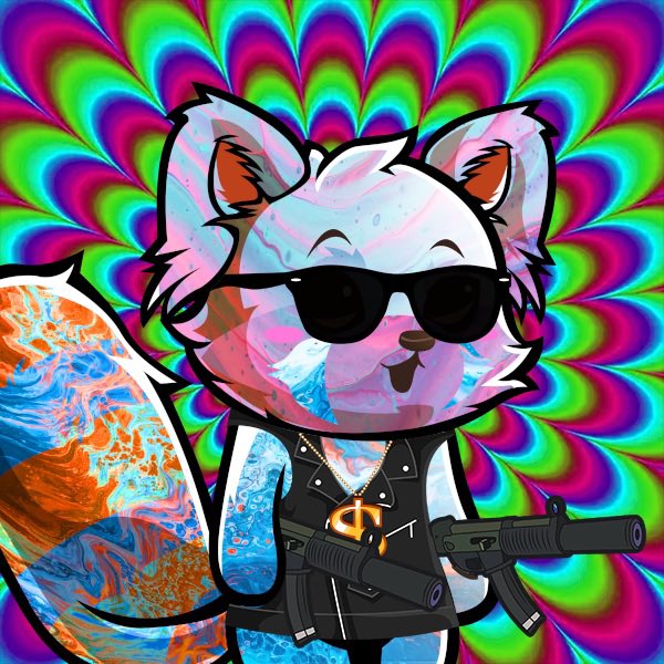 Layer_33_'s tweet image. My 5000th follower was @BigBroSOL so to celebrate IM GIVING AWAY MY COLORFUL LSD PANDA WITH GUNS AND A CHAIN + 2 SOL

All you have to is:
RT
Follow @Red_Panda_Squad 

Winner announced 4:30 PM Central tomorrow 

Watch to learn about RPS youtu.be/SrSej5e_vFI