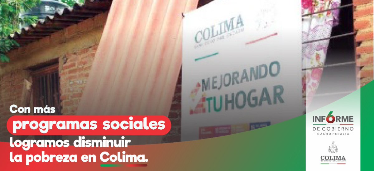 Colima es de las 3 únicas entidades del país en donde disminuyó la pobreza en las dos más recientes mediciones de Coneval.

#ColimaSaldráAdelante
#6toInforme