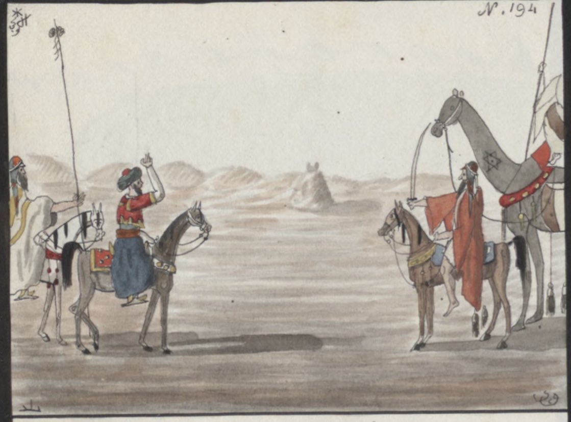 ابرام السّلم في وادي العقرب بين أمير صحنة؟! ونائب الشيخ عبدالله بن هذال 1817م رسم جفوسكي
#عنزة