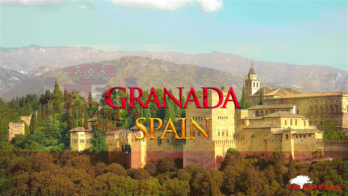 #Granada, #Spain. Video > youtube.com/watch?v=nUGloR…… In Granada, we visit #Alhambra – Red in Arabic. It is a town on the hill, built by Arab kings, with several palaces, gardens and a castle. #TravelSpain #Andalusia #Travel #TravelLife #Videographer #Story #History #SpainHistory