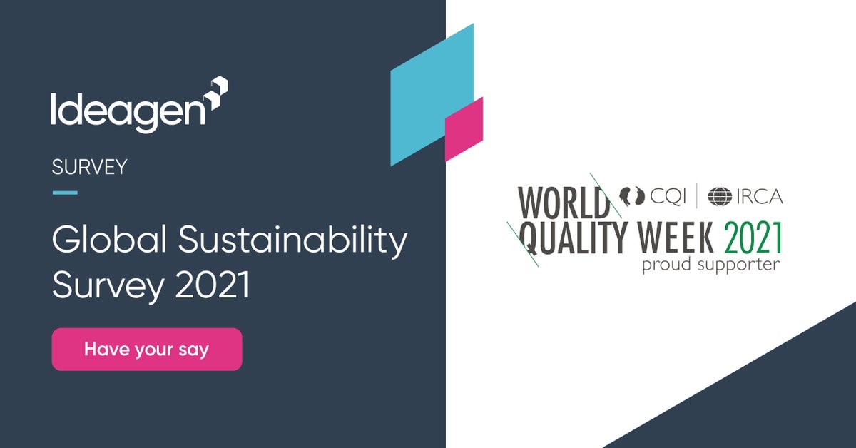 Ideagen_'s tweet photo. We are asking 30,000 quality and audit professionals to share how well they think their business is reaching their sustainability goals.

Have your say in the Global Sustainability Survey 2021: https://t.co/HTdvL5Lcro #Quality #sustainability https://t.co/k1vv9cptFY