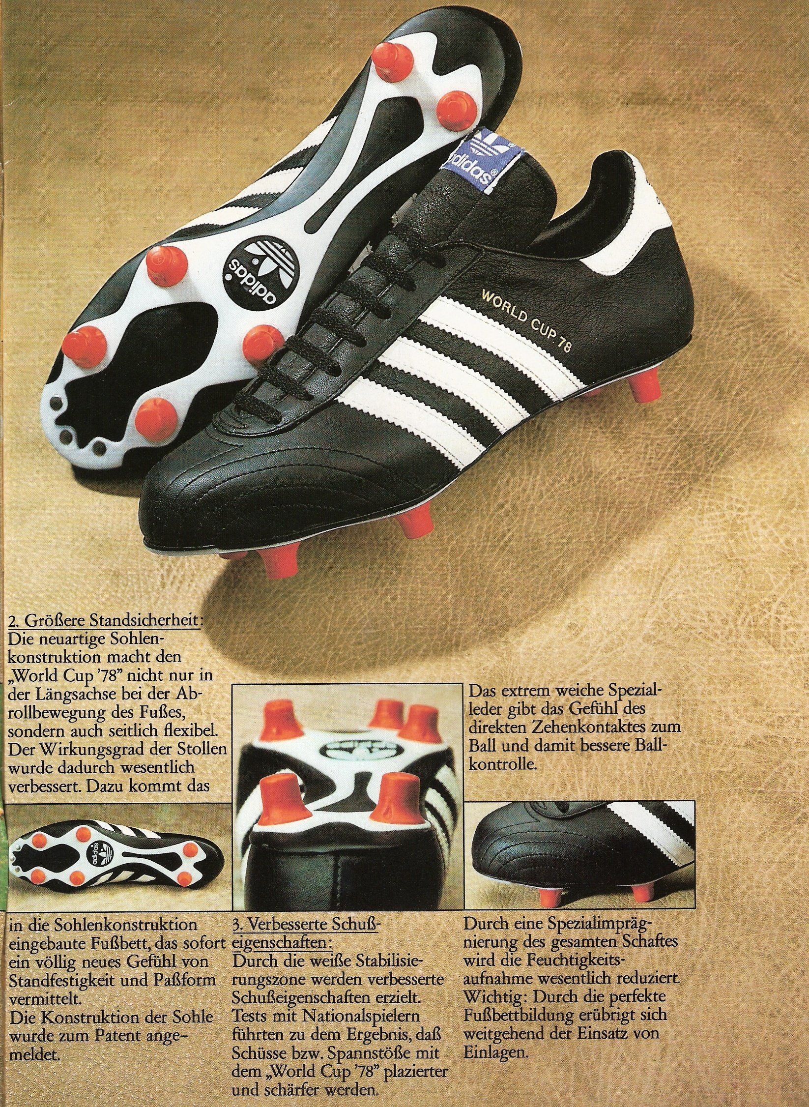 adiFamily on Twitter: boots did you have as a kid? #adidas #WorldCup78 A page from a 1978/79 original adidas catalogue these boots was state of the art, anyone able to translate