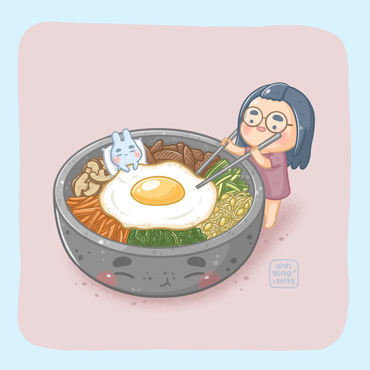 ahhbingbing_'s tweet photo. Bibimbap! Anyone?
#procreatedrawing #procreateart #ipaddoodles #sgartist #kawaiidrawing #kawaiiart #foodillustration #fooddrawing #iloverice #letseat #비빔밥 #koreanfood https://t.co/wnnLNweCYr