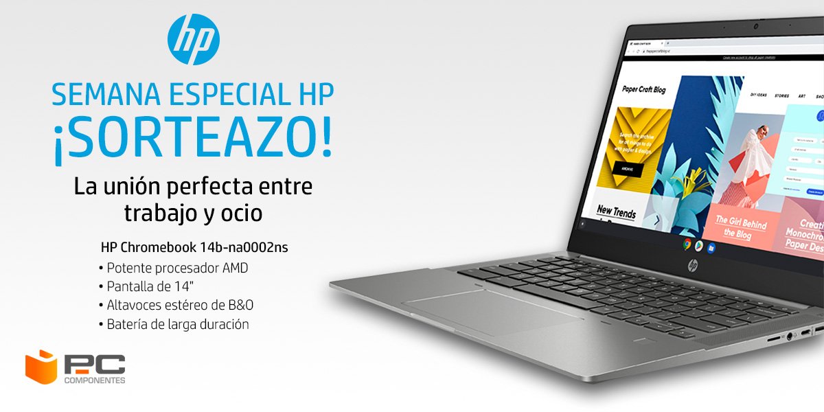 pccomponentes's tweet image. 🚨¡SEGUIMOS DE SORTEAZO!🚨

✨¿Quieres llevarte un HP Chromebook en apenas 20 segundos de gratis?

- RT🔁 y sigue a @pccomponentes y @HPEspana 
- Comenta con #PcComponentesSorteoHP y menciona a un amigo/a

✅ ¡FACILÍSIMO!