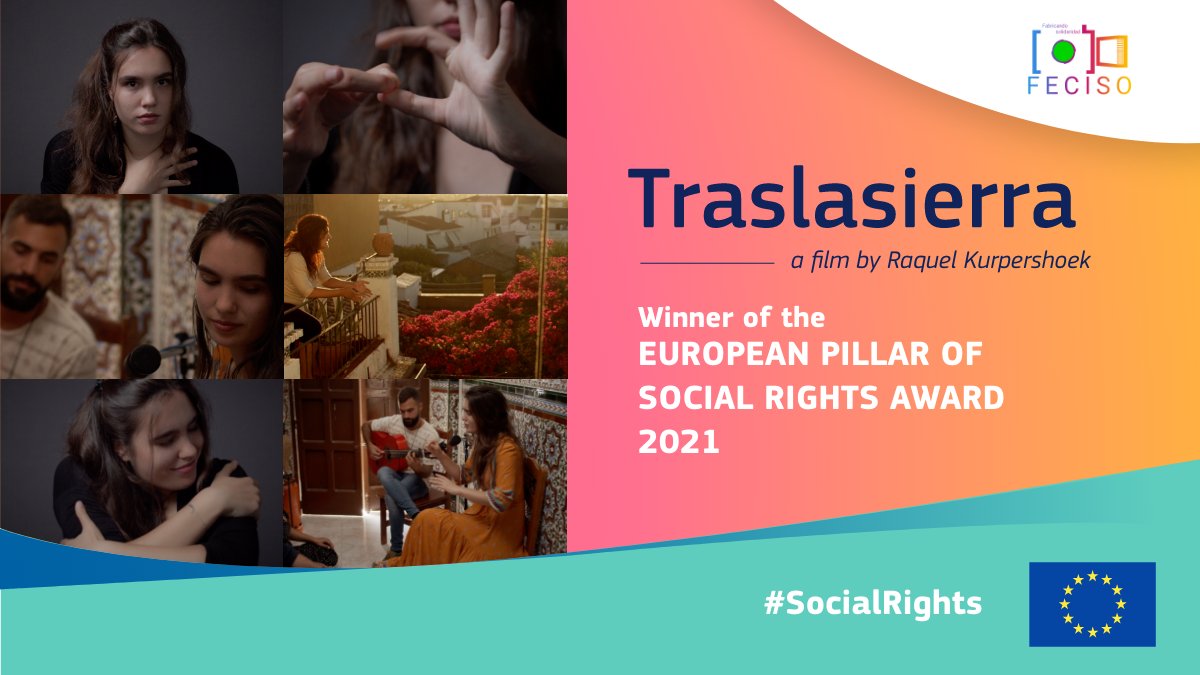 EU_Social's tweet photo. 🥁🥁🥁 The European Pillar of #SocialRights award at this year’s #FECISO film festival goes to 🏆 Traslasierra, a short film by Raquel Kurpershoek. Raquel’s film explores the socially inclusive & communicative power of music. 👉 https://t.co/sGXuN97uJt
👉 https://t.co/vudlzN0A0h https://t.co/4dn8Gt53Cw