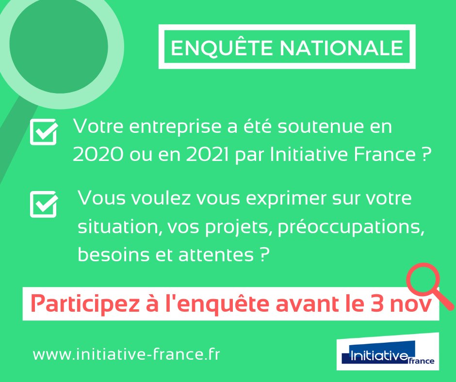 La parole est à vous ! Micro
Vous avez obtenu un prêt d’honneur du réseau Initiative en 2020 ou 2021 ? Alors participez à l’enquête nationale 
<a href="/InitiativeFR/">Initiative France</a>
 ! ⬇ cvip.sphinxonline.net/surveyserver/s…

#entreprendre #prêtdhonneur #commaunté #initiativehautegaronne #enquête #initiativefrance