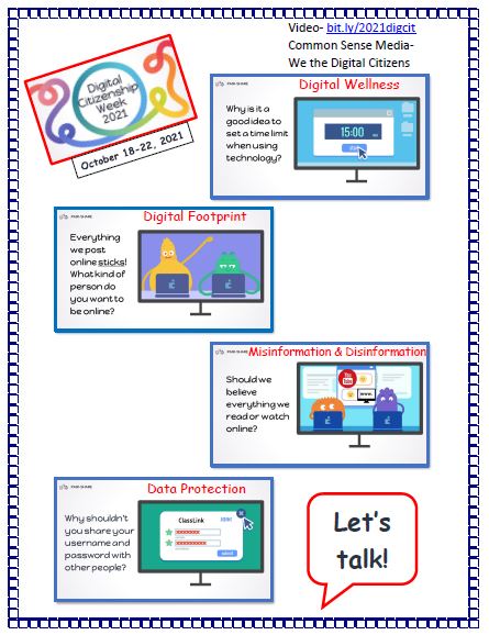 TechTeachVB's tweet photo. Using Common Sense Media- "We the Digital Citizens" to kick off #digcitweek, Oct. 18-21.  Don't wait for an issue to erupt, keep these conversations going!
✅Digital Wellness
✅Digital Footprint
✅Misinformation and Disinformation
✅Data Protection
#vbits
#vbdigcit https://t.co/2GZOltj0XM