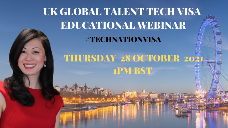 MichelleQT_Hua's tweet photo. Join my LIVE webinar on how you can apply for the UK Global Talent Visa in Digital Tech on 28 October at 1pm BST! #technationvisa #globaltalentvisa #techvisa #startups #womenintech https://t.co/VjNsB9O5Wu https://t.co/VrEncHSepk