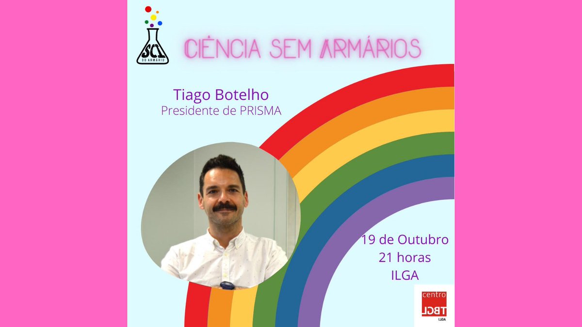ilgaportugal's tweet photo. Amanhã há nova conversa @SciDoArmario. Nuno Gonçalves fala com Tiago Botelho, Presidente de Prisma.

🗓️ 19 de outubro
🕒 21h
💻 Youtube ILGA Portugal | Facebook Centro LGBTI

Mais info aqui: https://t.co/g0zH45GzKh

#cienciasemarmarios #ilgaportugal #lgbti #diversidade https://t.co/zNCNWw30k8