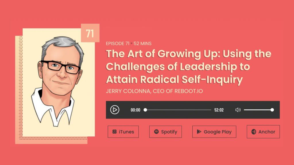 “We never finish the process of growing up, but a grown-up uses every experience that happens to them to go deeper in their own development.” <a href="/jerrycolonna/">Jerry Colonna</a> joins <a href="/aydin/">Aydin Mirzaee</a> on the #Supermanagers podcast. Listen to the full episode here: buff.ly/3ATDoXD
