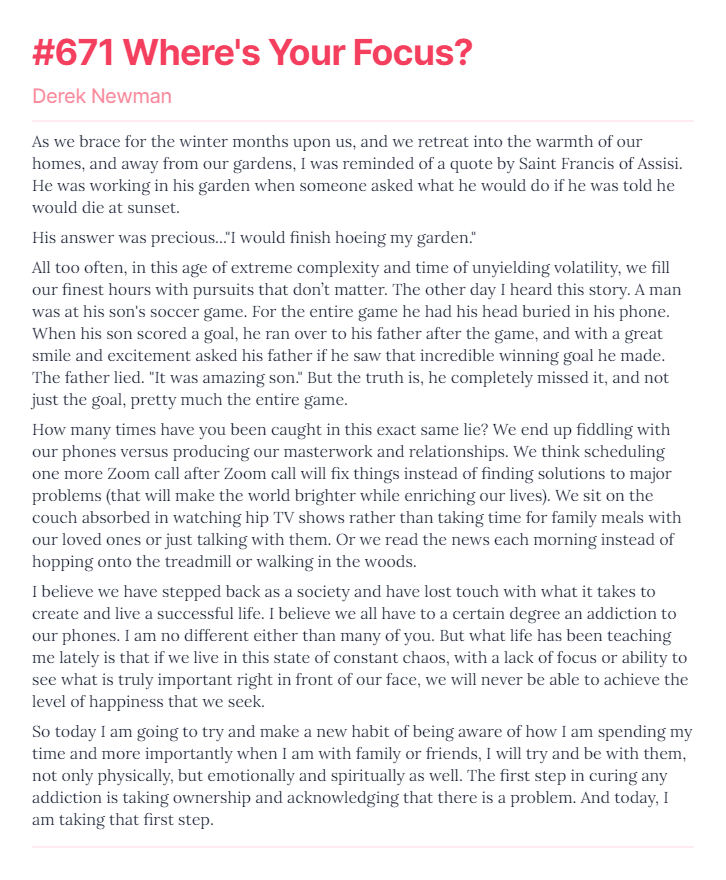 #671 Where's Your Focus