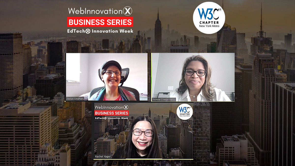 FortuneTimesNYC's tweet photo. WebInnovation⨂ Workforce Forum is where the W3C NY Metro Chapter engages Leaders Karl Bakeman, W. W. Norton, Tzviya Siegman, John Wiley and Sons, Yvonne Cowser Yancy, Understood to discuss the future of digital frontier, talent management, work, gender equity, and career trends. https://t.co/EdRh4lCqUi