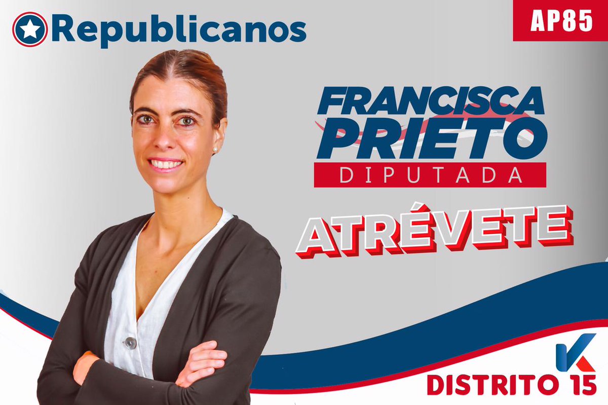 juangerlach's tweet photo. Patriotas y Republicanos de #OHiggins apoyemos a #FranciscaPrietoDiputada #Distrito15 @PRChile @joseantoniokast #AP85 #Elecciones2021cl https://t.co/SbbMk8qhKW #RT https://t.co/Gqk8JsGc86