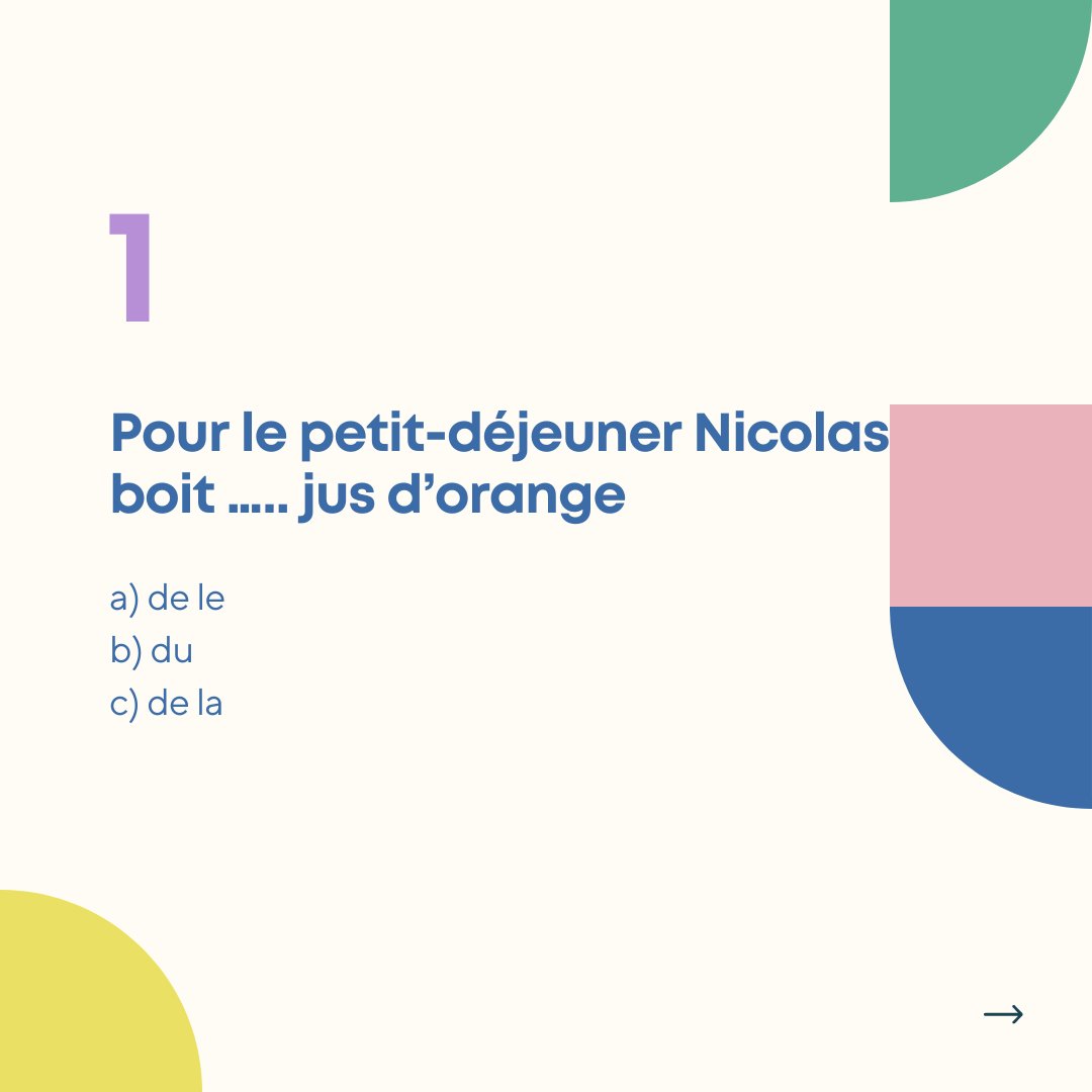 FRENCY_Learning's tweet image. Petit exercice sur le partitif. Retrouverez les explications détaillées sur la formation et l’utilisation du #partitif sur ma page instagram : @frencylearning
 #french #learning #learningfrench #exercises #grammar #frenchgrammar