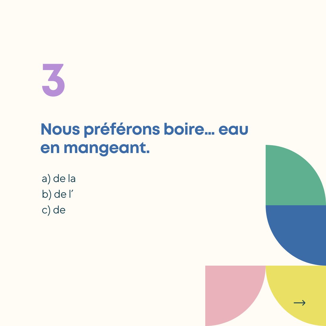 FRENCY_Learning's tweet image. Petit exercice sur le partitif. Retrouverez les explications détaillées sur la formation et l’utilisation du #partitif sur ma page instagram : @frencylearning
 #french #learning #learningfrench #exercises #grammar #frenchgrammar