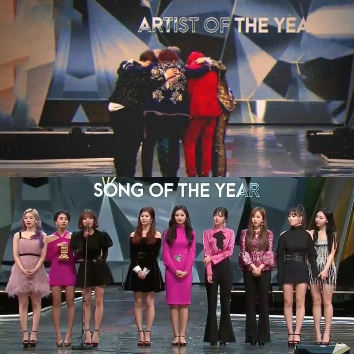 introchaeng's tweet photo. #BTS &amp; #TWICE: let’s take a ride back to 2018 🏆 https://t.co/BT8tNFSX24