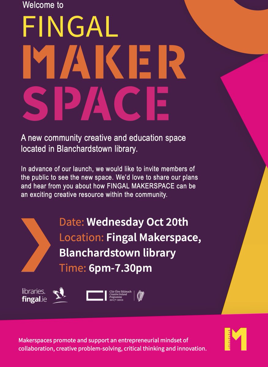 Come and join us in Blanchardstown Library and take a look at out exciting new MakerSpace! #Makerspace #Blanchardstown #STEM #CreativeIreland