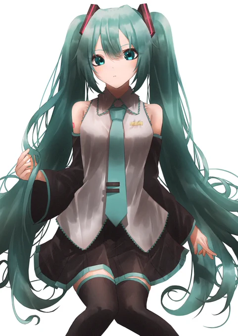 #初音ミク
お座り 