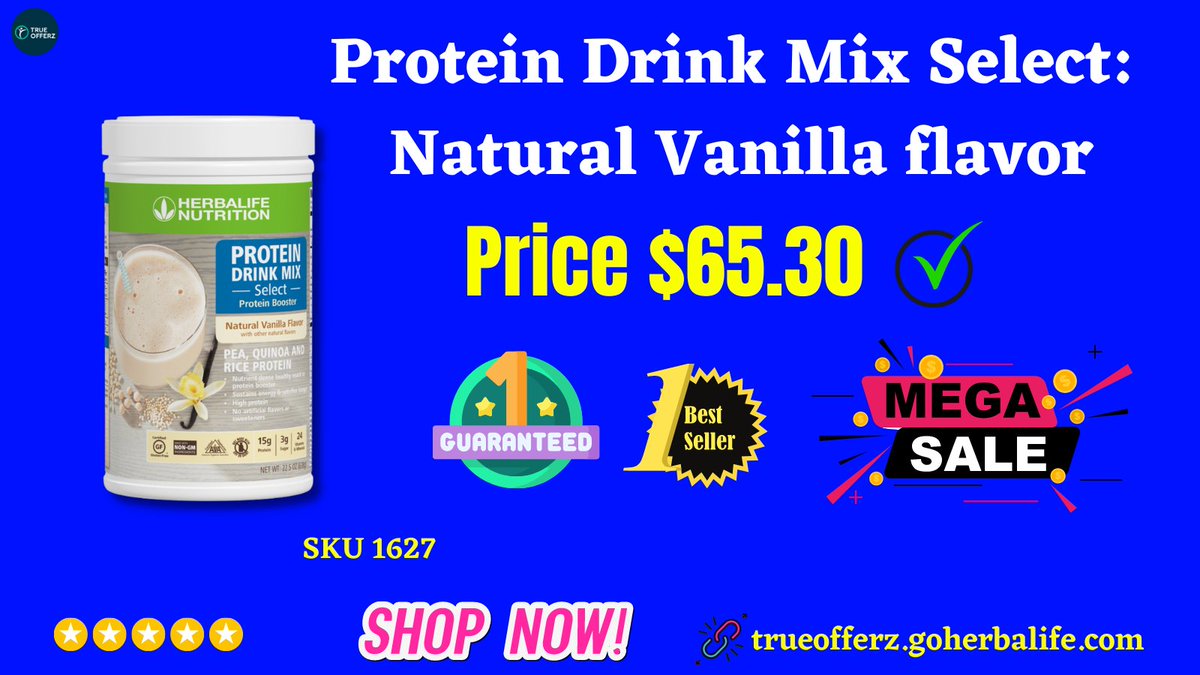 TrueofferzF's tweet photo. Protein Drink Mix Select: Natural Vanilla flavor
Best Herbalife Product by Best Seller
Product SKU 1627
Price:- $65.30

Visit link:-
https://t.co/9OFMaGN846
#proteindrink #proteindrinkmix #protein #herbalifeprotein 
#herbalife #herbalife24 #herbalifeformula #healthy https://t.co/yK5T0A9p8t