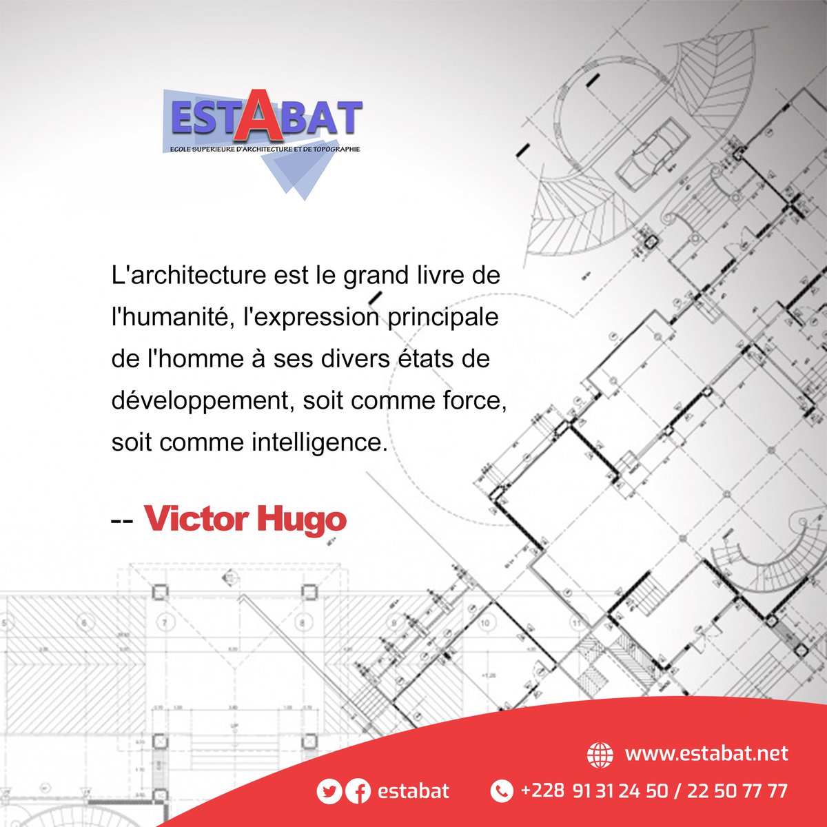 Estabatlome's tweet photo. Belle entame de semaine à Toutes et à Tous. Les inscriptions pour la rentrée académique 2021-2022 à L'ESTABAT continue.
Infos : https://t.co/DTdidbAIeC
#Estabat #architecture #Topographie https://t.co/VnmLhm5GyN