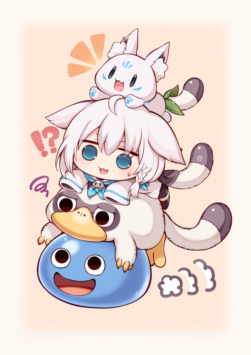 shirakami fubuki 1girl animal ears crossover white hair fox ears pokemon (creature) fox girl  illustration images