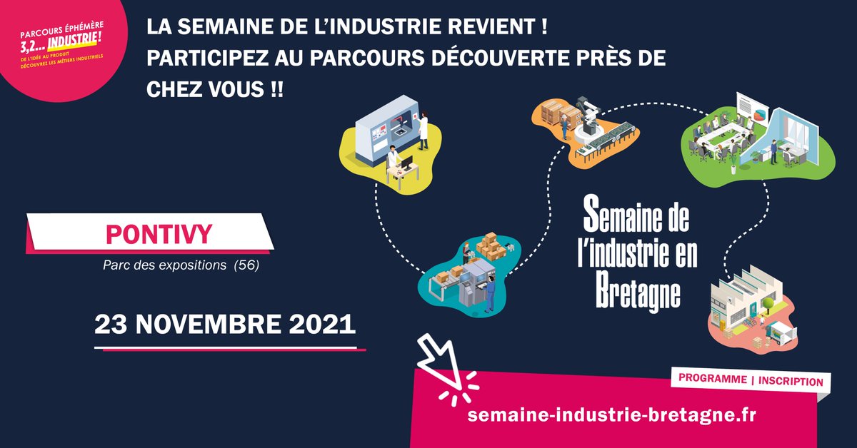 La semaine de l'industrie se sont des visites dans vos entreprises, des interventions en classe mais aussi un #parcours qui permet de faire découvrir vos métiers auprès d'un plus large public.
Pour vous y inscrire lnkd.in/dg9DJa4H
Pour plus d'information: contact@ipf3a.bzh
