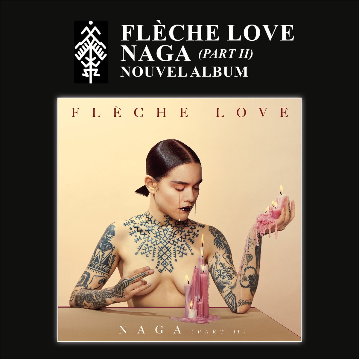 Naga part II, le nouvel album de <a href="/fleche_love/">Flèche love</a> ✨

fanlink.to/flechelove-nag…

Photo : Roberto Greco - photographe
Hair : Olivier Schawalder
Make-up : Helene Vasnier
Artwork : Frank Loriou - Photography