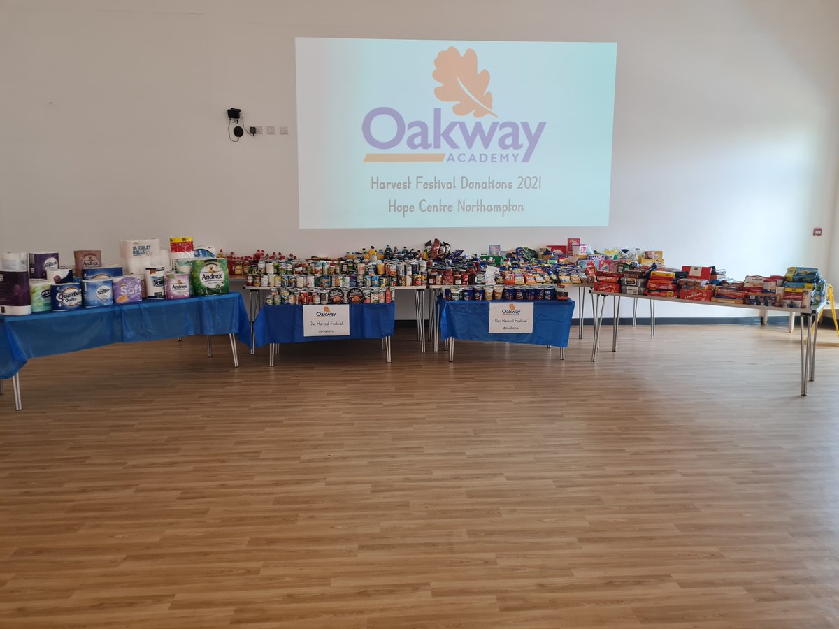 Oakway2014's tweet photo. An incredible Harvest laid out in the hall at Oakway! A huge THANK YOU to all of the children, parents and staff for your generous donations!
Miss Marshall 😊#showingPRIDE https://t.co/688VoN2Fzm
