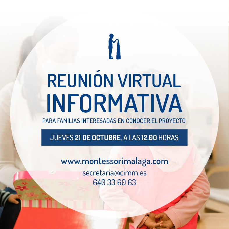 cimm_malaga's tweet photo. Nueva REUNIÓN INFORMATIVA VIRTUAL para conocer nuestro proyecto:
 * jueves 21 de octubre
 * 12.00 horas
 * On-line
Las familias que deseen asistir deben por favor rellenar el formulario que encontrarán en este enlace:
https://t.co/4iev31MNzv
¡Os esperamos! https://t.co/Rx68O4i72y