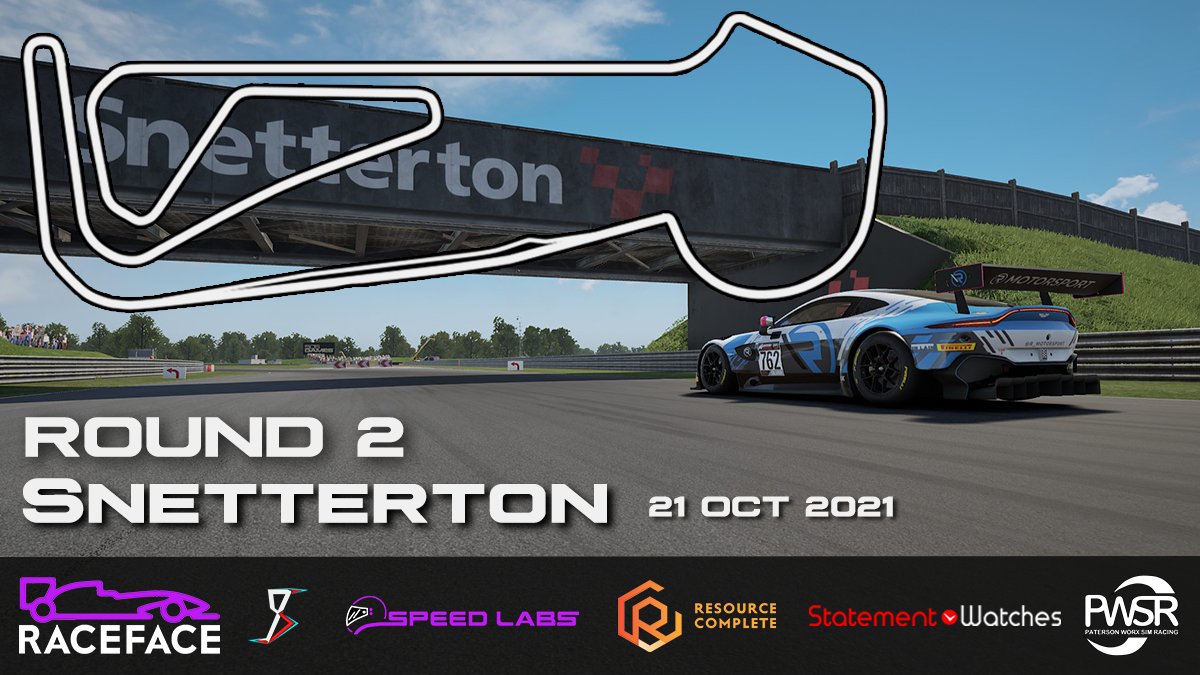 Our next stop for the ACC GT3 Championship (and Sprint Series) is <a href="/SnettertonMSV/">Snetterton Circuit</a> !

Can <a href="/_danielrowe/">Daniel Rowe</a> and <a href="/HybridAcademyZA/">Hybrid Academy</a> build on their first round success?

Join us on Thursday to find out!
youtube.com/c/RaceFacePro