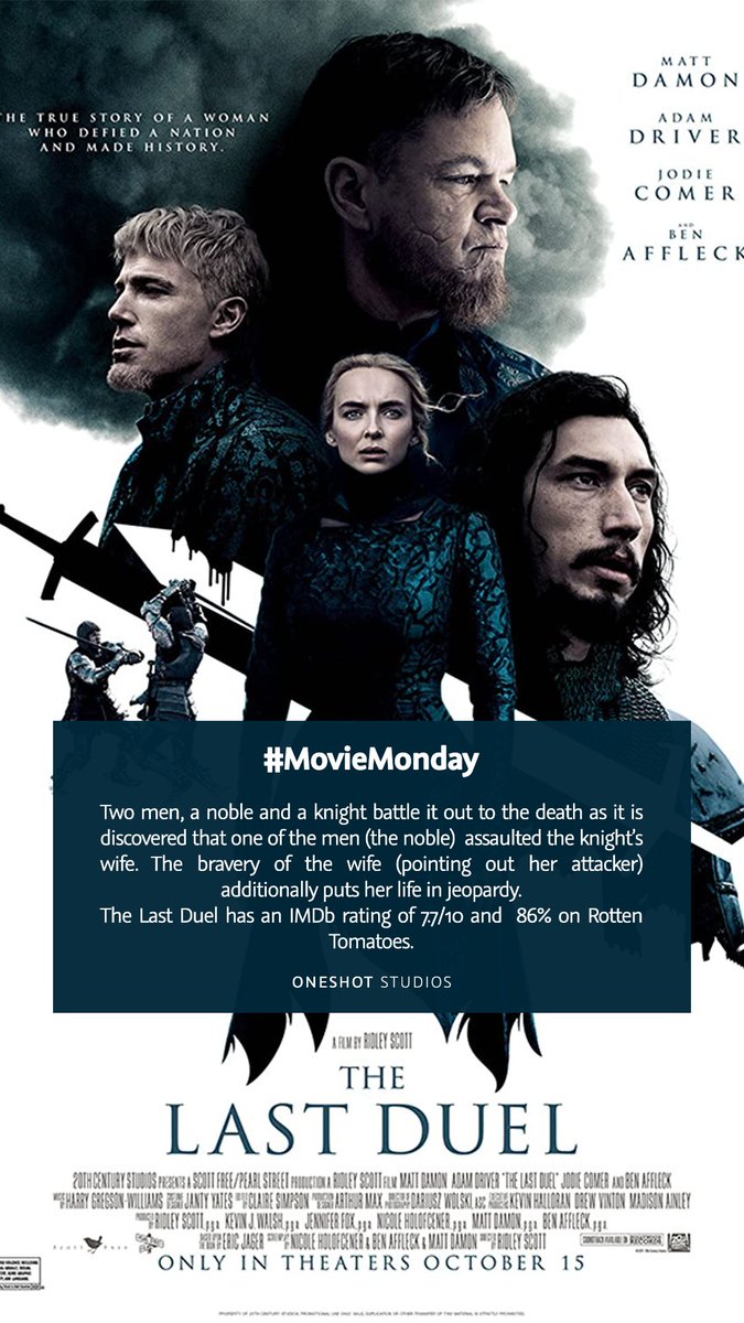 oneshotgh's tweet photo. #MovieMonday #TheLastDuel https://t.co/GUaip6j6Ty