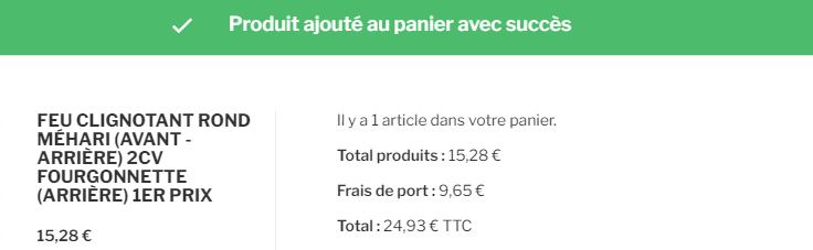 CoinPrive's tweet image. C'est une plaisanterie ?
63.7% de frais de port ?
Donc 36.3% de marge ?
Donc je  vais chercher mon clignotant ailleurs.
A 7.67€, avec des frais de port raisonnables.
Tu m'étonnes qu'une méhari se vende une fortune.