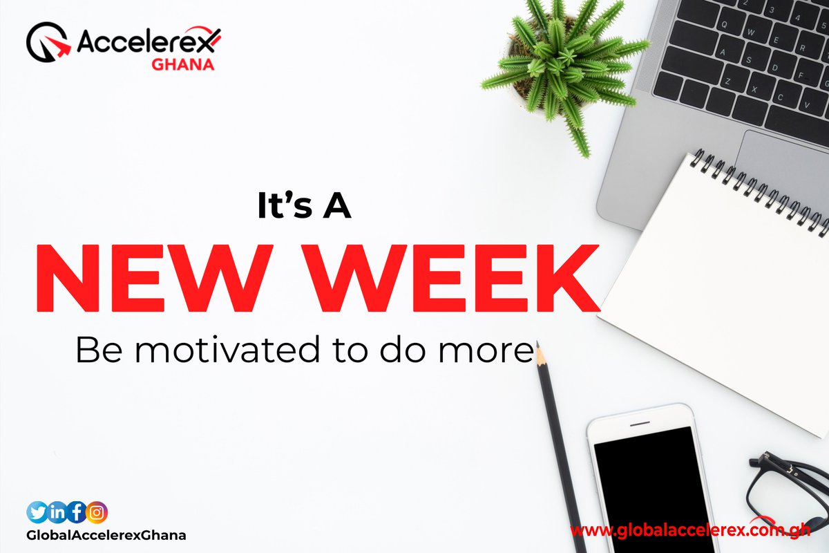 AccelerexGhana's tweet photo. You will step into this week with joy and throughout the week, you will dance to the tune of prosperity, joy and success. Happy New Week, Ya'll
#HaveAnAccelerexWeek
#RexPay #RexRetail
#AcceleratingEpayment https://t.co/70M4VGho1j