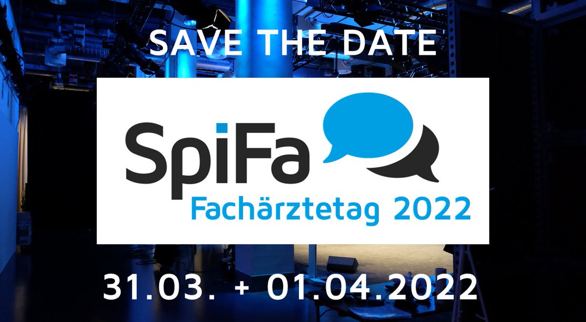 Wir freuen uns, den #SpiFaFachärztetag 2022 anzukündigen und Sie am 31.03. und 01.04. 2022 begrüßen zu dürfen! Mehr unter: fachaerztetag.spifa.de
