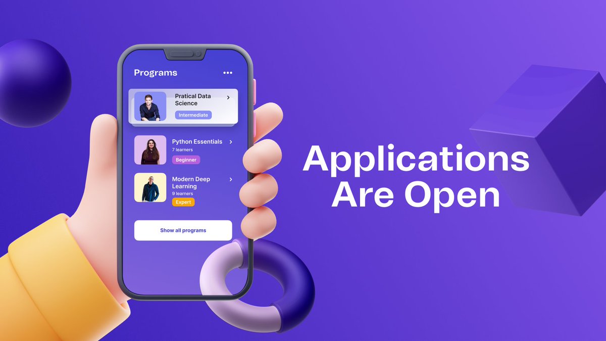 jungleprogram's tweet image. 🚀 Whether you’re looking to upskill or reskill in #datascience, #machinelearning  &amp;amp; #deeplearning. 

📬 Applications are open for our 3 programs! 
 jungleprogram.com

🚀The live courses will give you the #skills, #network, and #mentorship you need to improve your career.