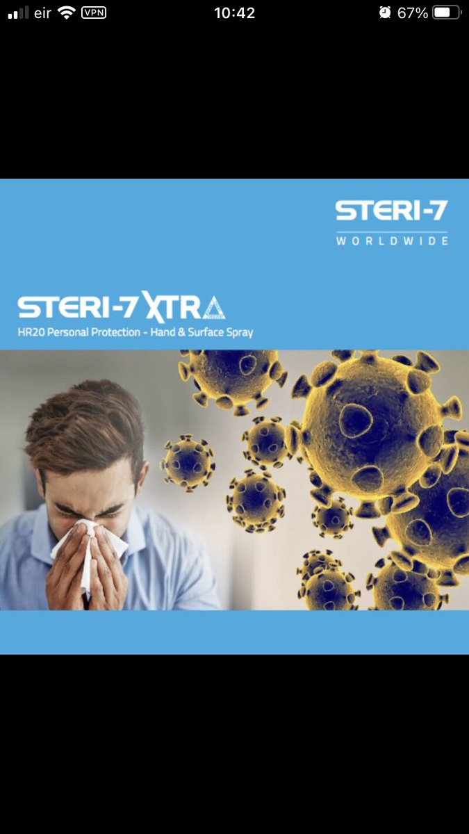 SentinelMedical's tweet image. With flu season upon us 🦠 #Steri7Xtra hand &amp;amp; surface spray with Reactive Barrier Technology will protect you between cleans.

#clean #disinfect #staysafe